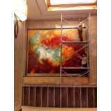 y14288 畫作系列 - 油畫 - 抽象油畫 - 世界之窗(尺寸可訂製) -訂製商品